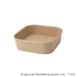 PakMax 580ML Kraft Paper Rectangular Bowl - KPRB-500