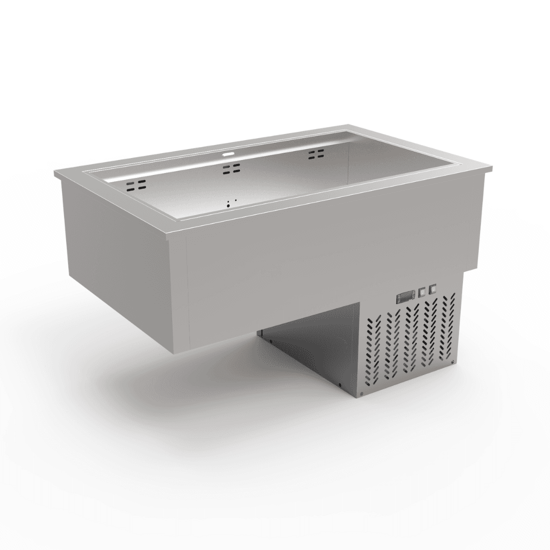 Thermaster 3×GN 1/1 Capacity Ventilated Static Cold Bain Marie Trays - GN3-VA