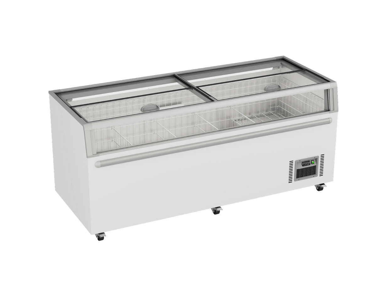 Thermaster Supermarket Island Freezer with Glass Sliding Lids ZCD-L210G