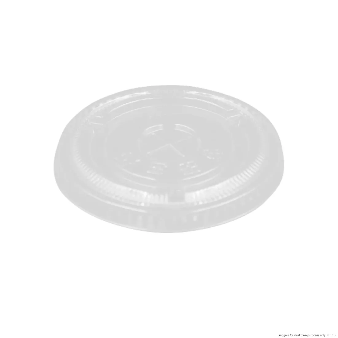 PakMax 78mm PET Cold Paper Cups Flat Lids - CCFL-78C-PET-LID