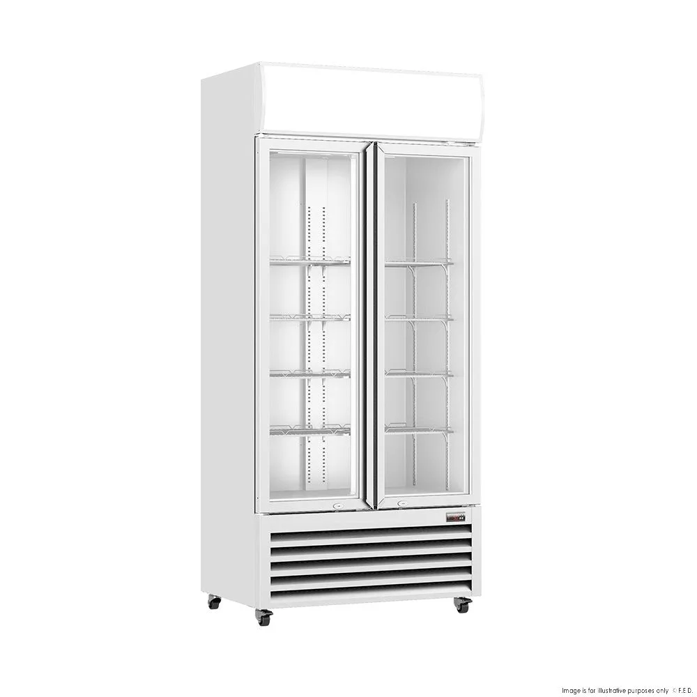 LG-580P Thermaster Double Glass Door Colourbond Upright Drink Fridge