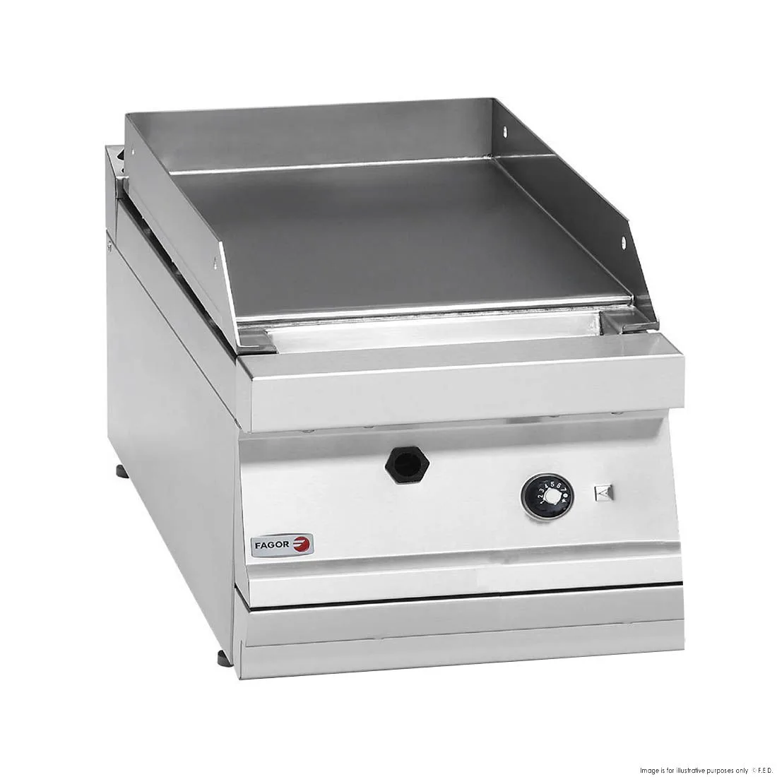 Ex-Showroom: Fagor 700 series natural gas mild steel 1 zone fry top FTG7-05L