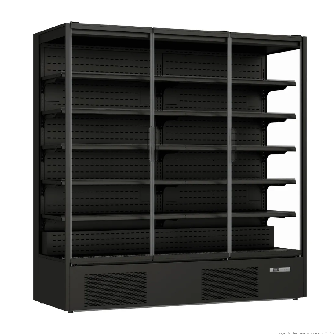 2NDs: Thermaster Supermarket Panorama 3 Door Chiller Display - DC-187B-SA1-2