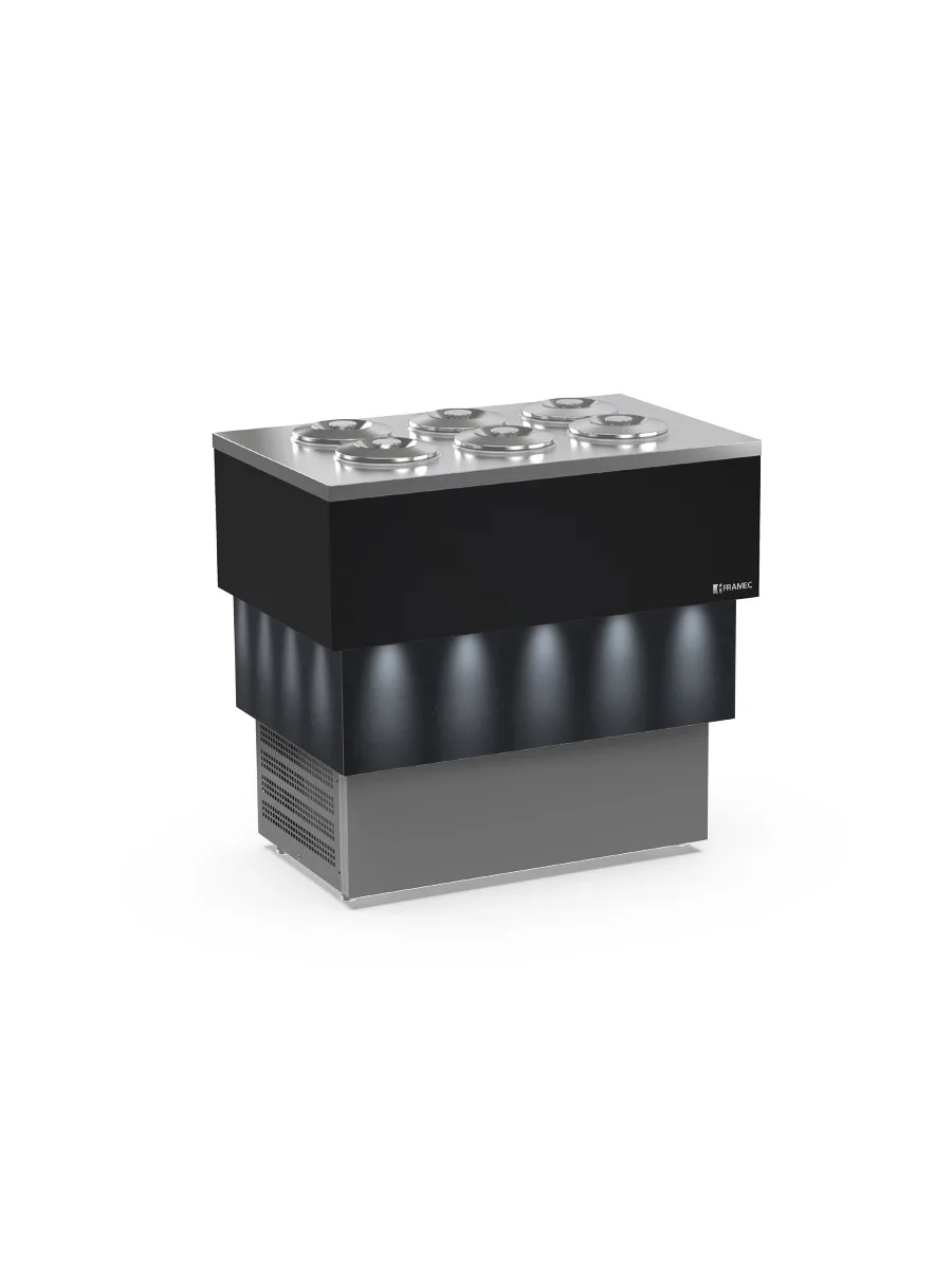 Carrara Dark 6 Framec Gelato Display Freezer