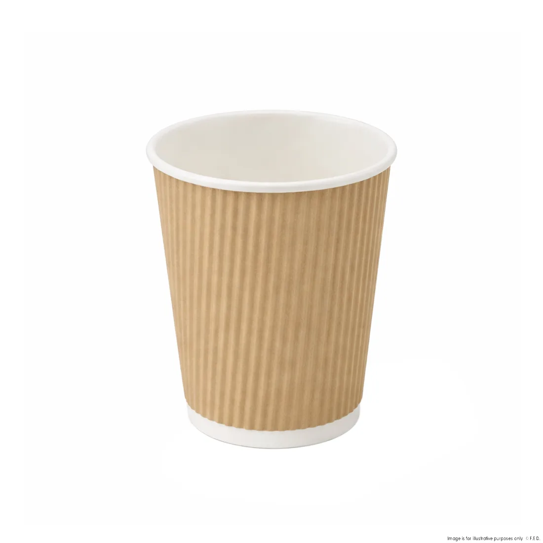 PakMax KRAFT 8oz 80mm Corrugated Hot Paper Cup - CHPC-90-8K