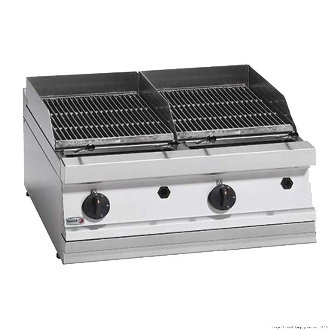 Ex-Showroom: Fagor 700 Series Gas Charcoal 2 Grid Grill BG7-10-QLD7