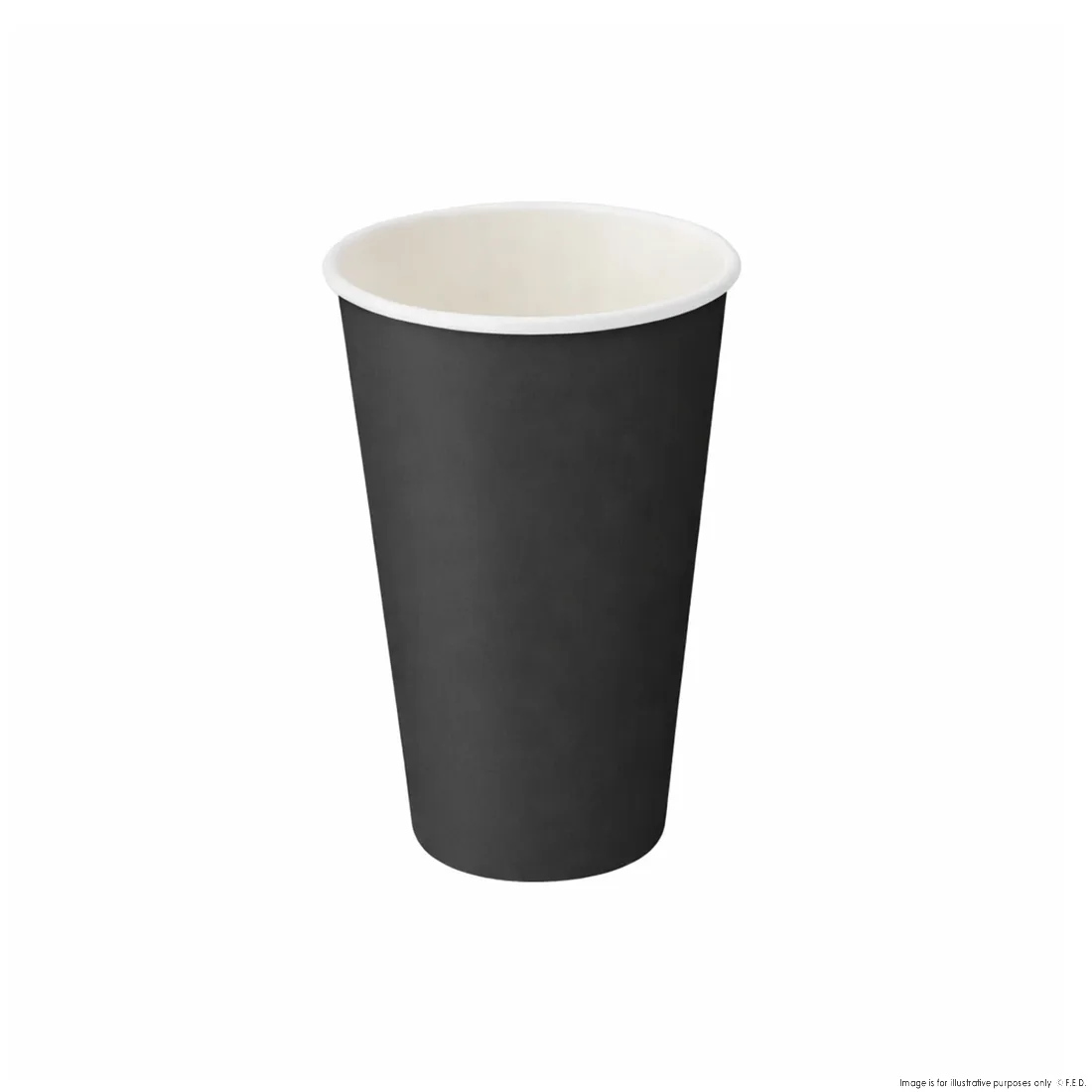 PakMax BLACK 16oz Single Layer Hot Paper Cup - SLHPC-90-16BK