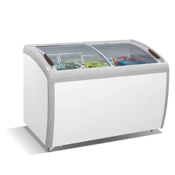 Chest Freezers Angled Top Curved Glass