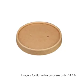 PakMax 115mm Kraft Paper Lid Fit for 20/26/32oz Paper Deli Container - DELI-115-KP-LID
