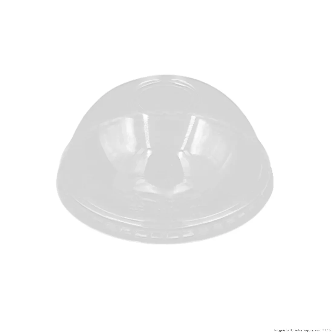 PakMax 78mm PET Cold Paper Cups Dome Lids - CCDL-78C-PET-LID