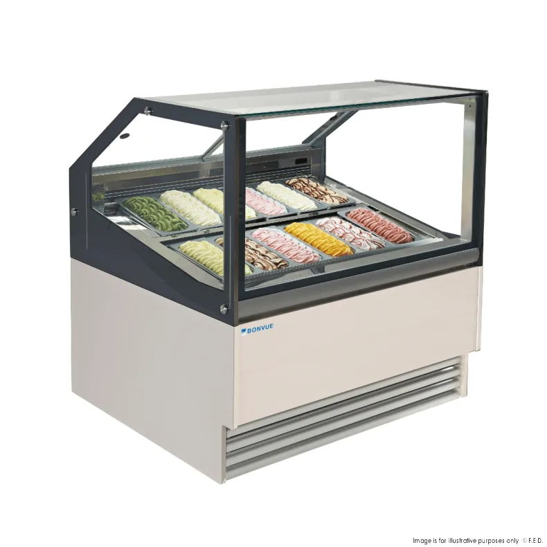 Bonvue Gelato / Ice Cream Display Showcase SGD-12 Pan: 12x5L