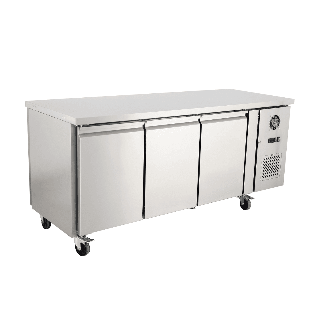 Thermaster 580L 2x3 Solid Door Pass-Through Ventilated 400x600mm Pan Refrigerated Central Counter - PA3100TNC