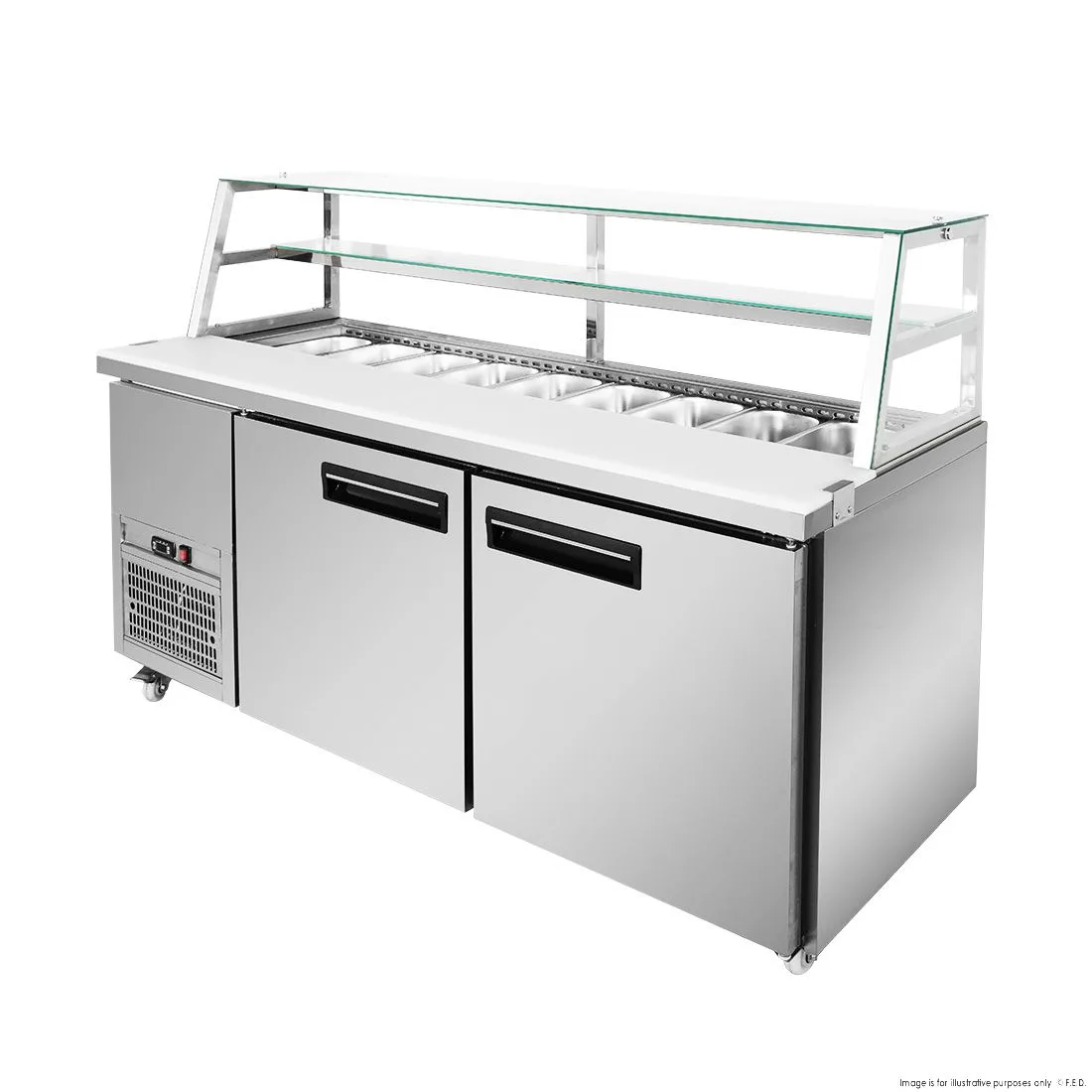 SCB/18 Thermaster Two Large Door DELUXE Sandwich Bar