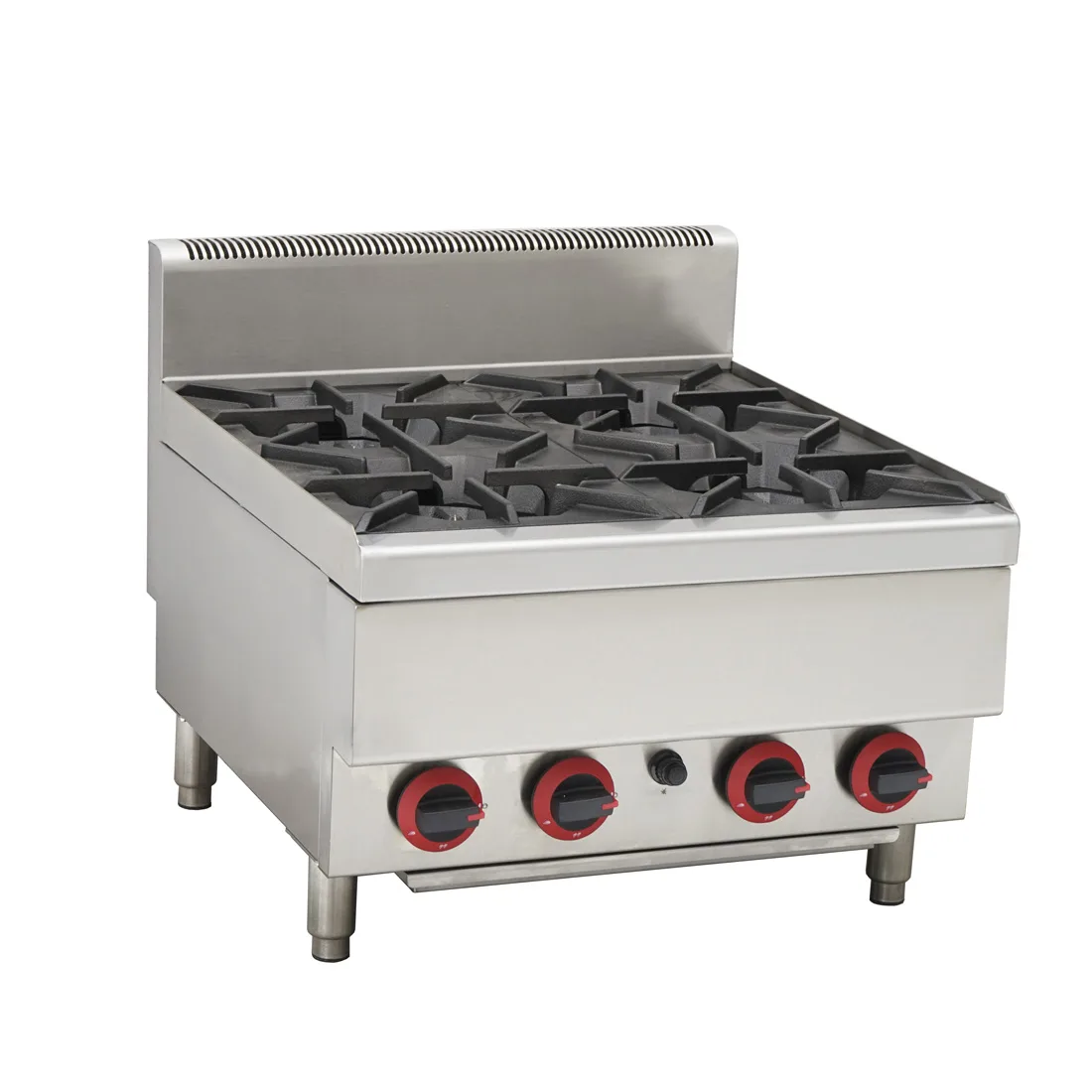 GASMAX Benchtop LPG 4 Burner Cooktop w/ Splashback - JUS-TR-4BLPG