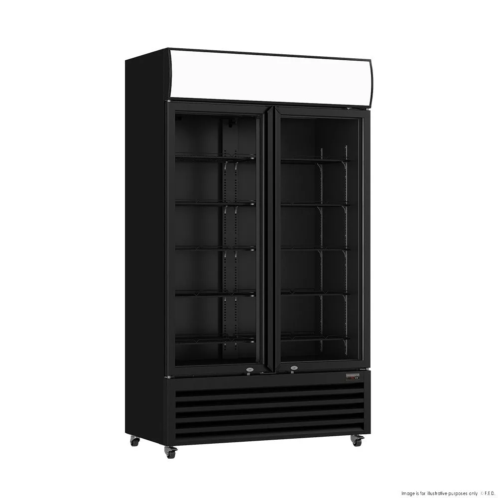 LG-730BP Thermaster Two Glass Door Colourbond Upright Drink Fridge