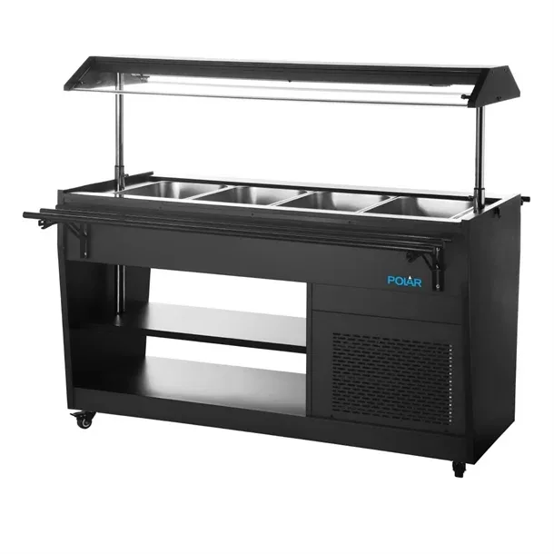 PG007-A Polar G-Series Refrigerated Buffet Bar Black 170W. Capacity: 4x 1/1GN
