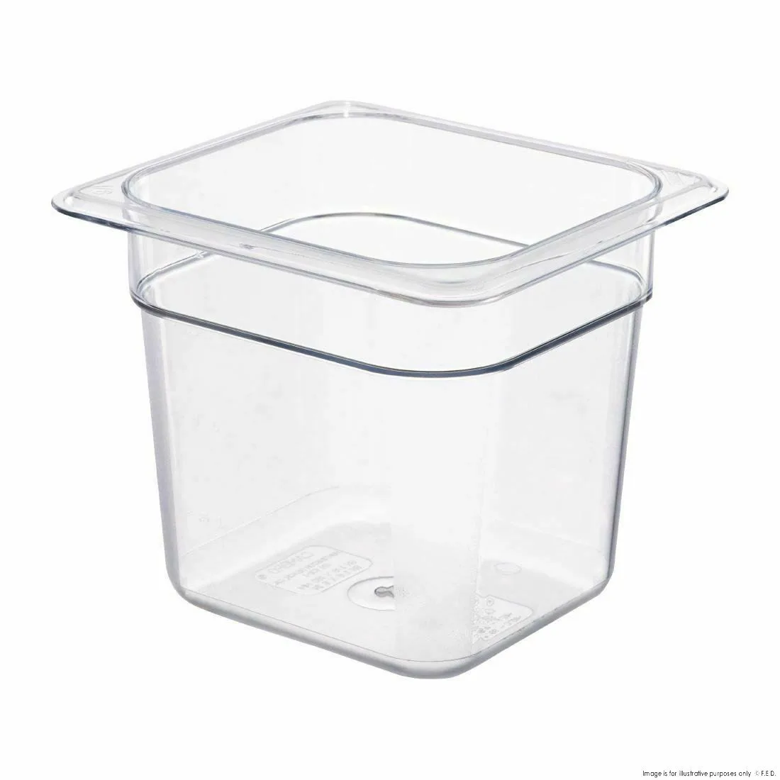 JW-P162 - Clear Poly 1/6 x 65 mm Gastronorm Pan