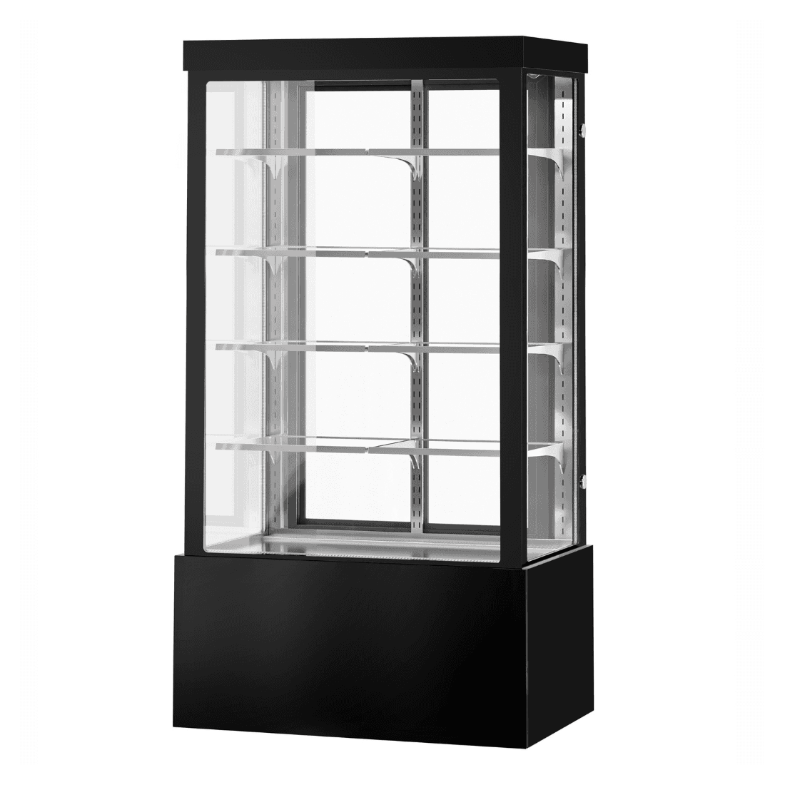 BONVUE Noir Grand 1200mm 4 Shelves Square Cake Display Cabinet - CVS120-4B
