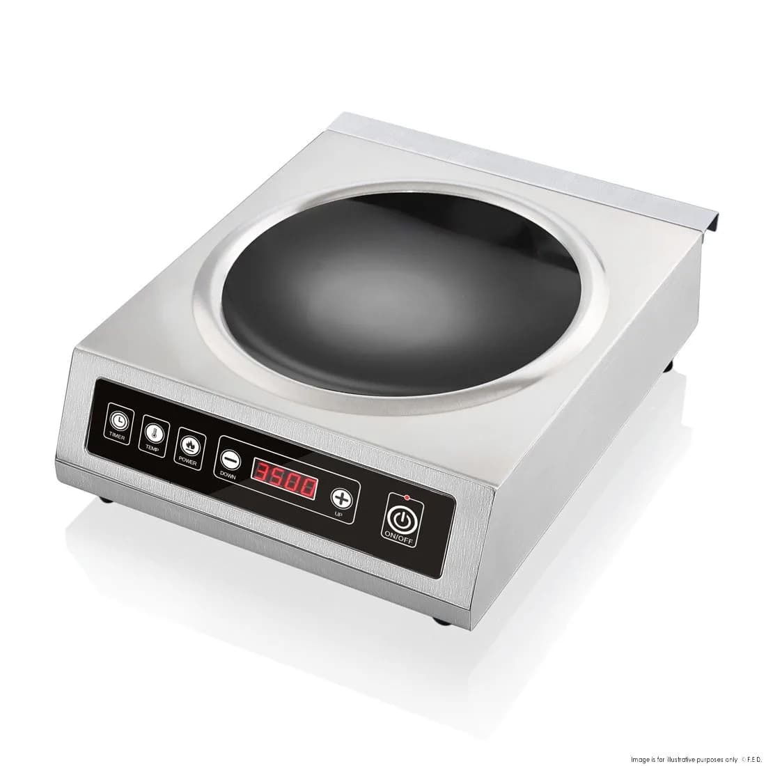 Ex-Showroom: Benchstar Stainless Steel Induction Wok w/ LED Display - IW350-VIC967