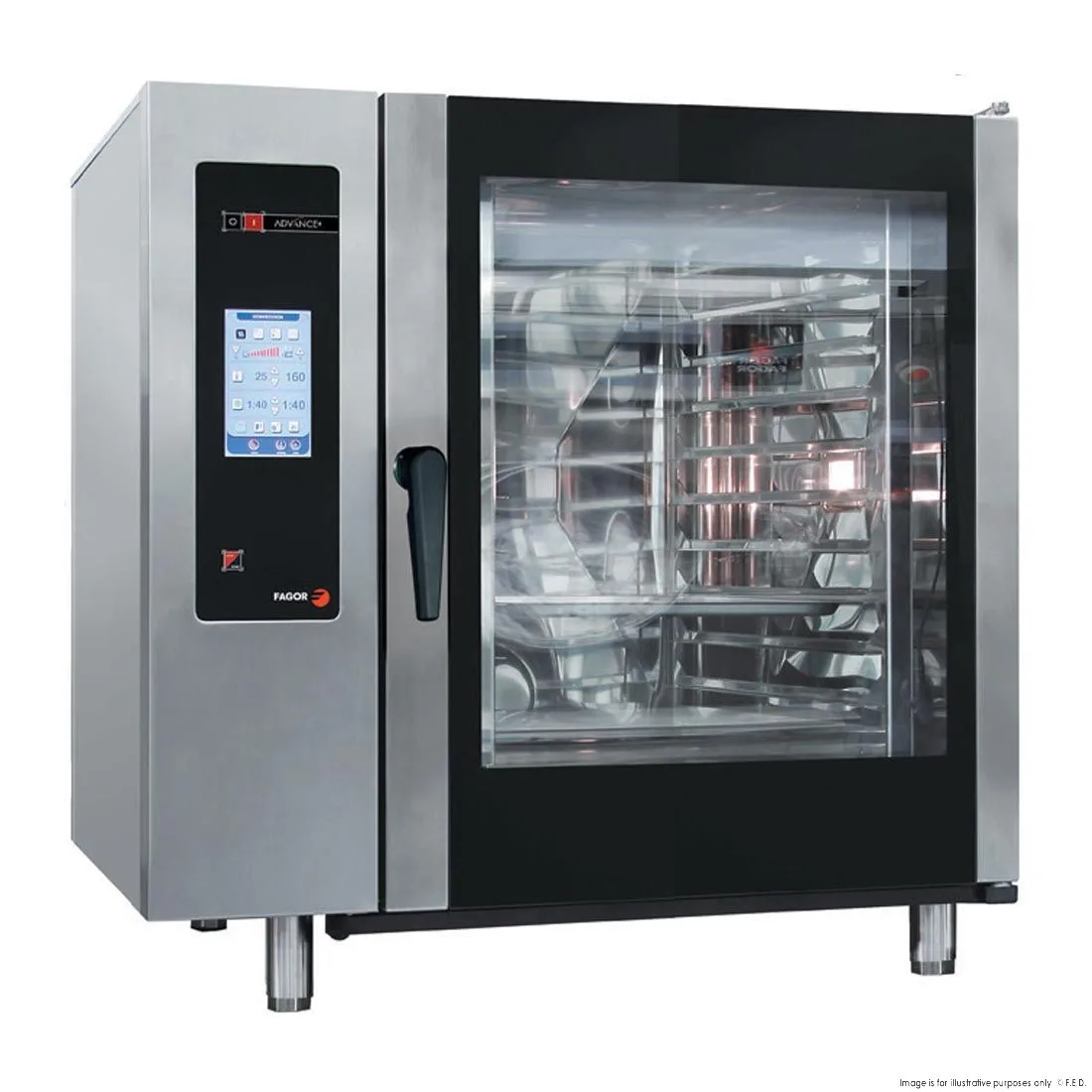 2NDs: Fagor Advanced Plus Gas 10 Trays Touch Screen Control Combi Oven with Cleaning System - APG-101-NSW1962