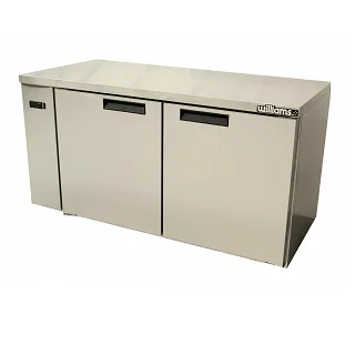 Williams Boronia HB2USS Double Solid Door Back Bar in Stainless Steel 1