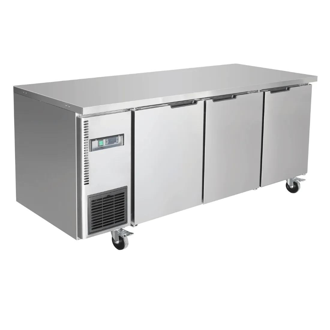 Thermaster Stainless Steel Triple Door Workbench Freezer - TS1800BT-3D