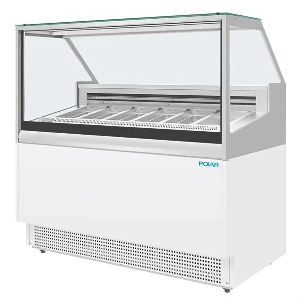 UA058-A Polar U-Series 6 Pan Ice Cream Serve Over Cabinet Freezer
