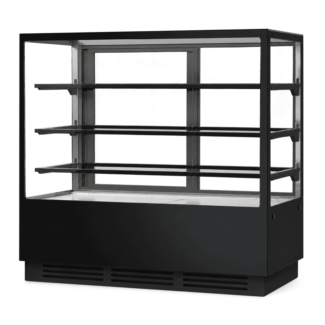 BONVUE Noir Prime 1500mm 3 Shelves Square Cake Display Cabinet - CVS150-3B