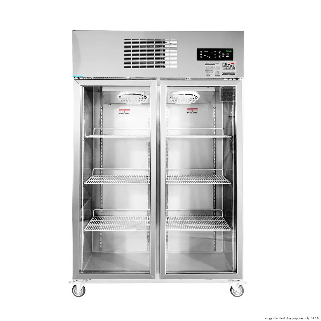 SUCG1000 Thermaster 2 Door Upright Display Fridge