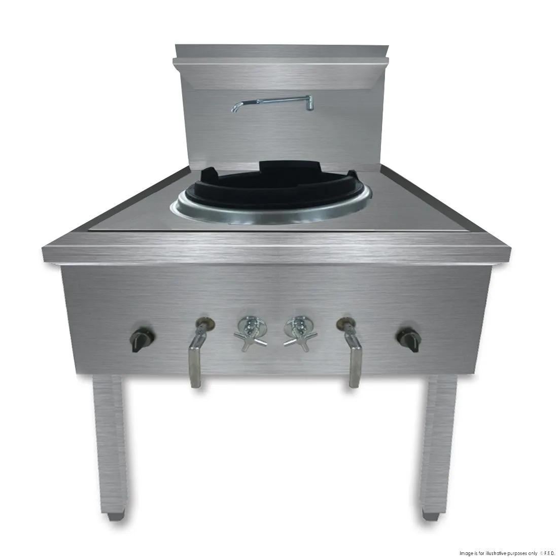 Gasmax Waterless LPG Single Wok Chimney Burner - WW-1LC