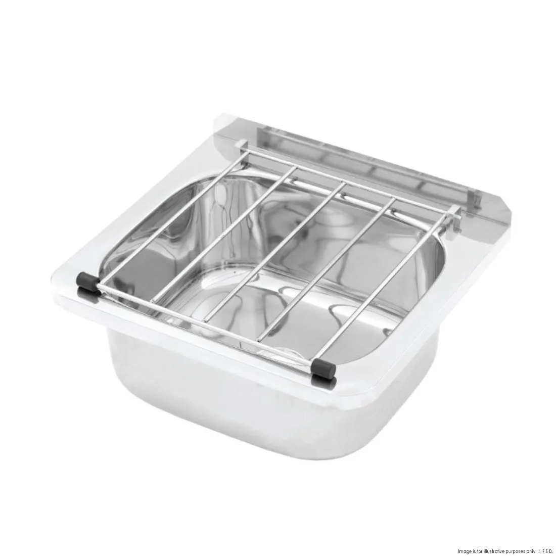 Cleaners Sink (hinged grate) With Wall Mount Brackets AB-CS-B