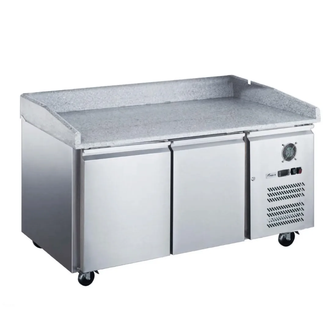 FED-X Two Door Standard Saladette On Castors - XPZ2600TN