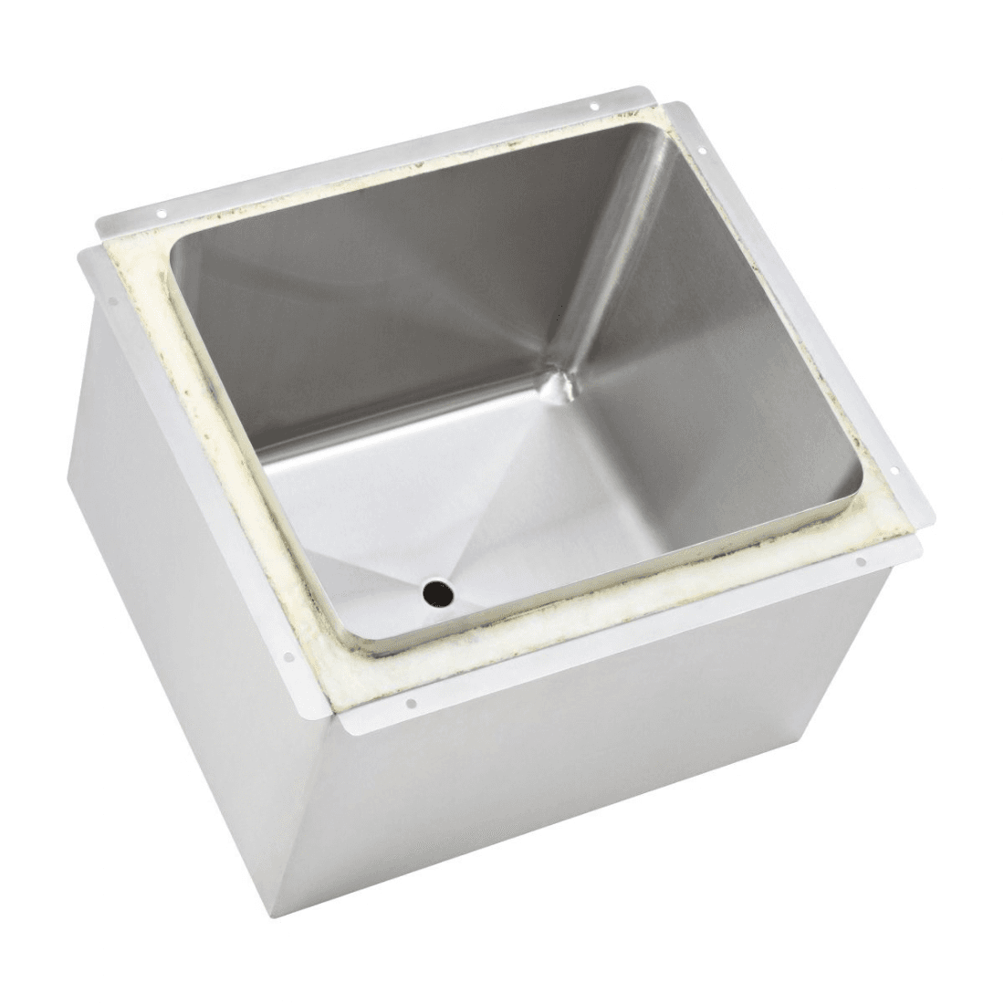 Modular Systems 300 x 300 x 200mm Bowl Stainless Steel Weld-In Insulated Ice Well - IB-303020