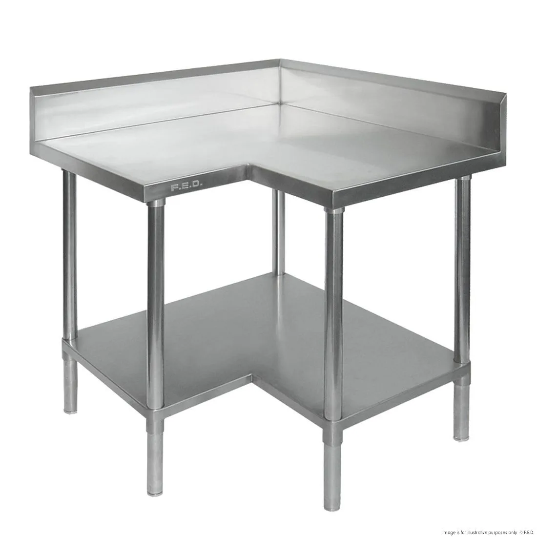 2NDs: Modular System Corner Workbench, 150mm Splashback & Undershelf WBCB7-0900/A-NSW1763