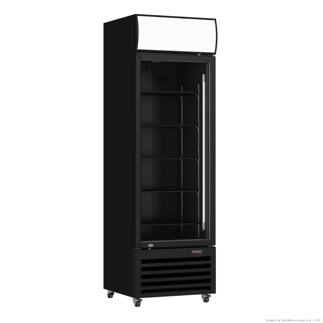 LG-370BP Thermaster Single Glass Door Colourbond Upright Drink Fridge