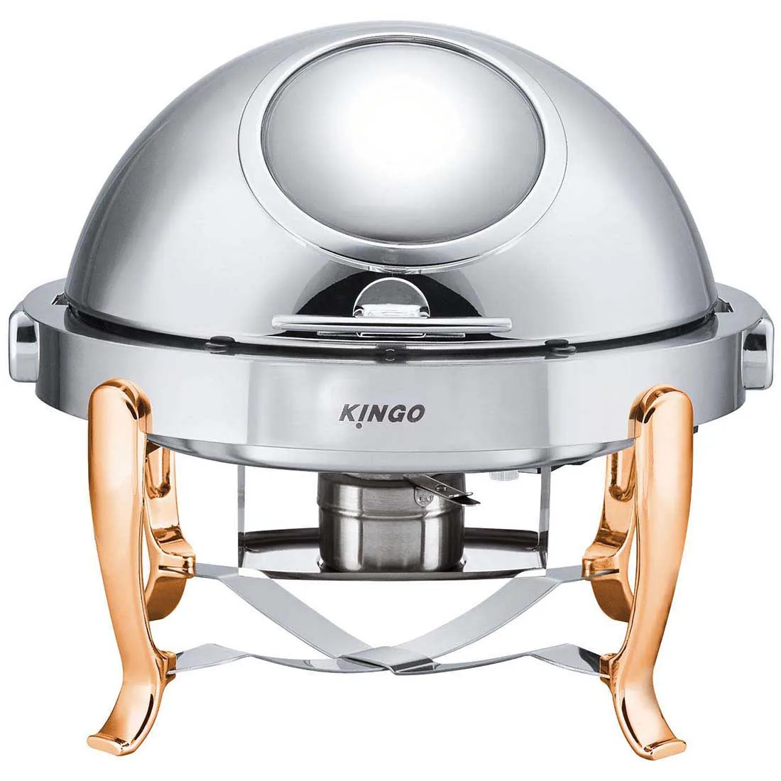 KGS6803 Round Chafing Dish with Gilt Legs