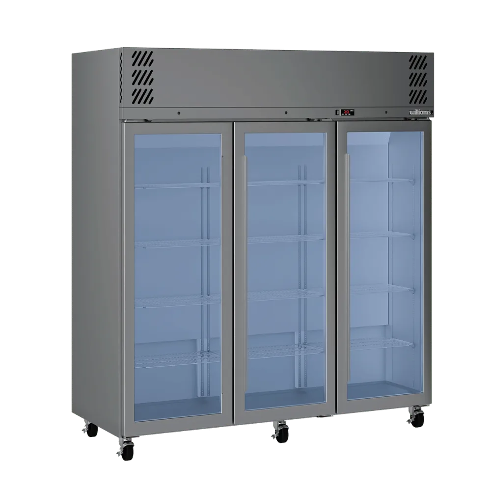 Williams 3 door pearl stainless steel glass door