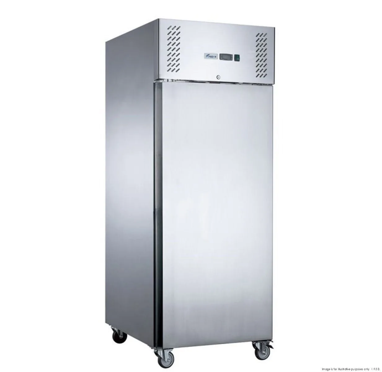 2NDs: FED-X S/S Single Door Upright Fridge - XURC650SFV-QLD342