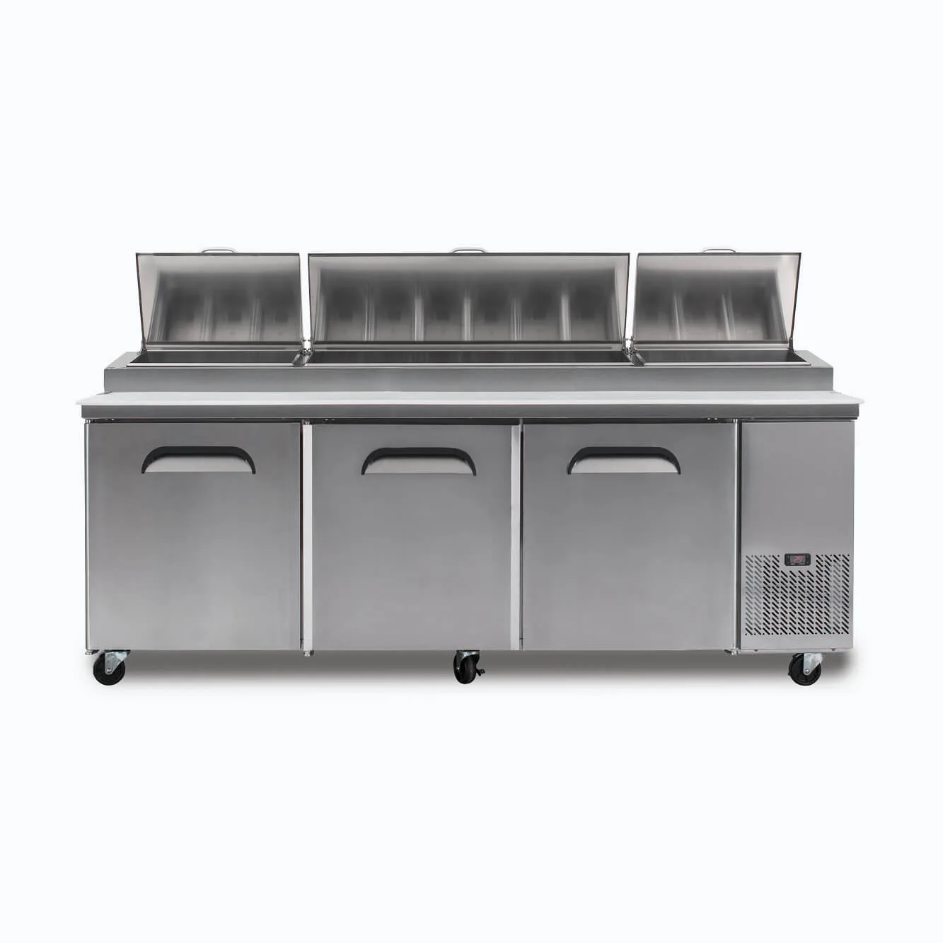 bromic pizza prep fridge PP2370 open