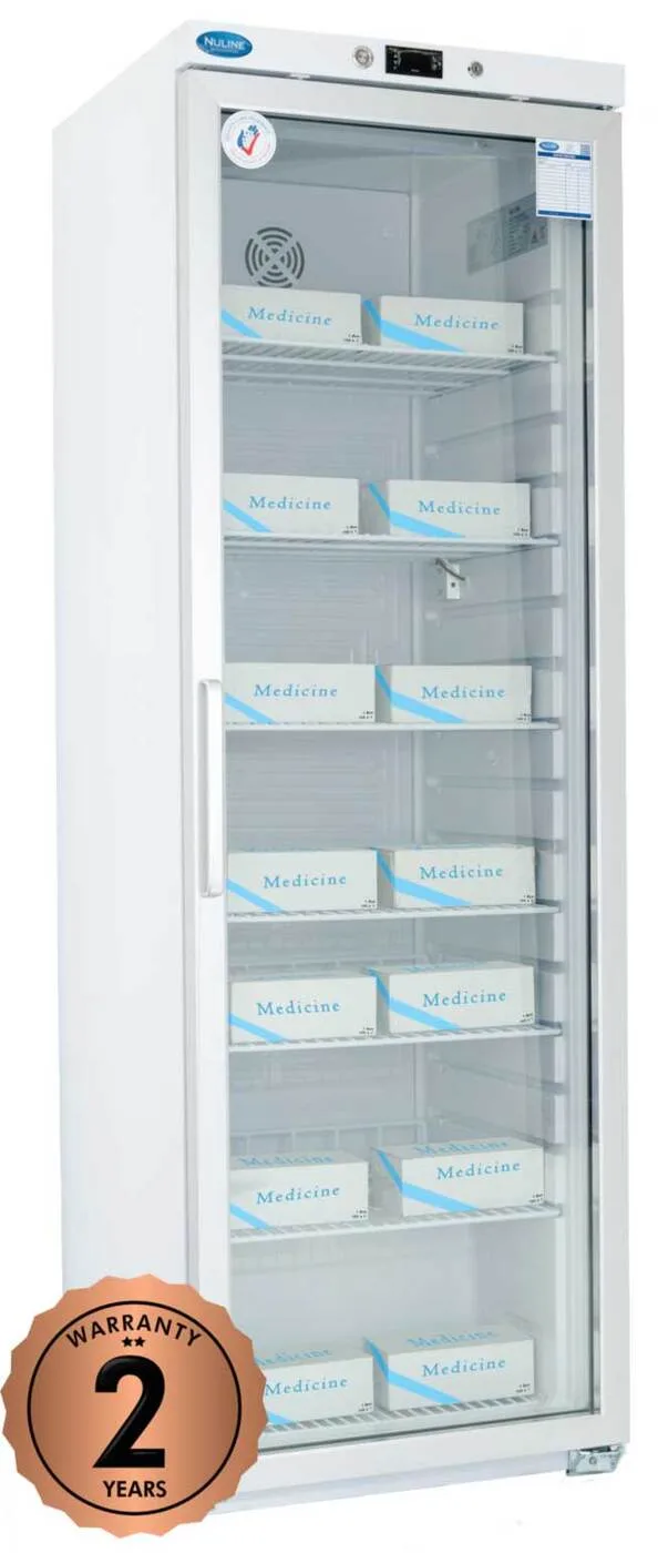 PR350 Pharmacy Refrigerator Glass Door