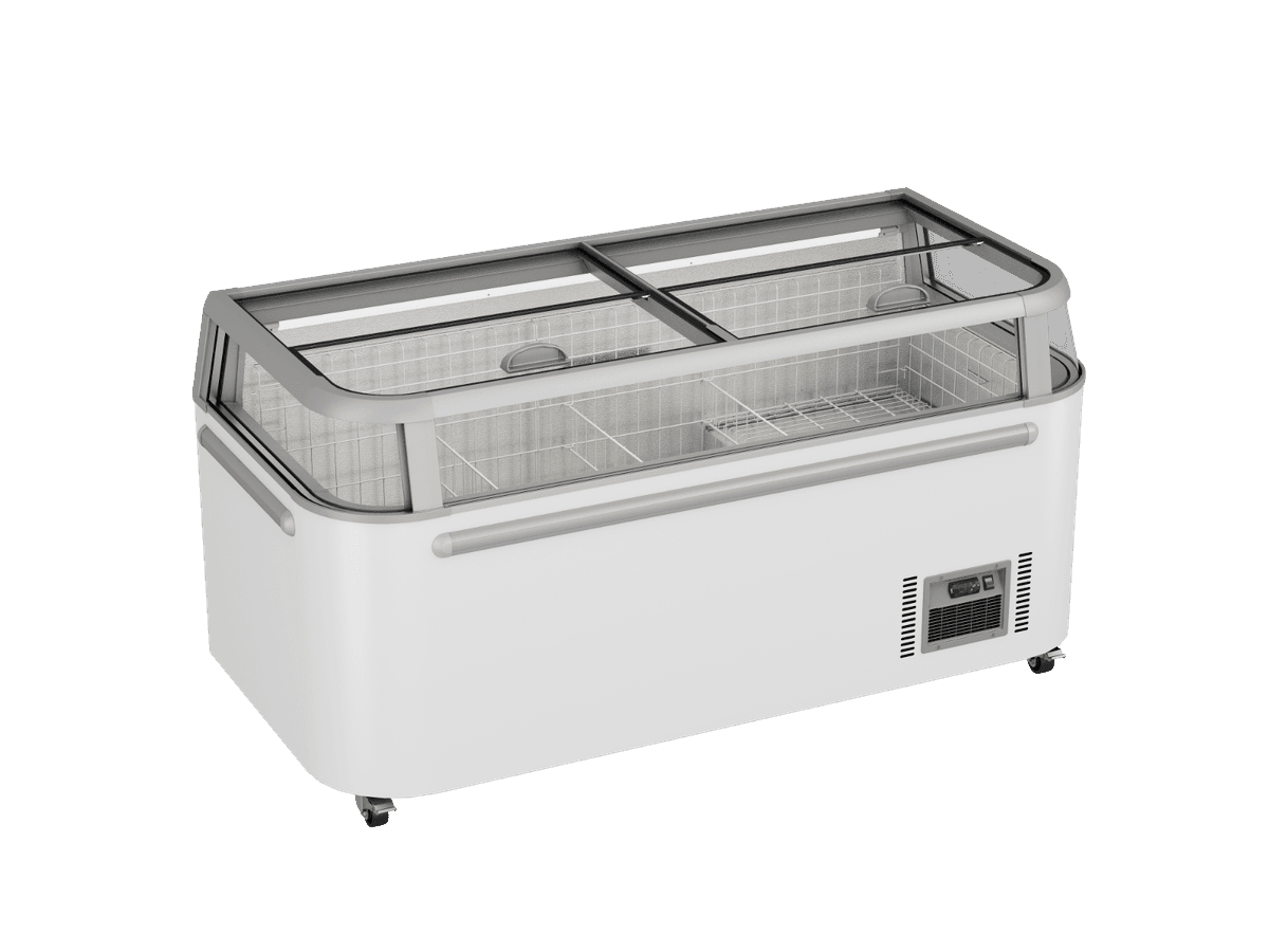 Thermaster Supermarket Island Freezer with Glass Sliding Lids - ZCD-E185G