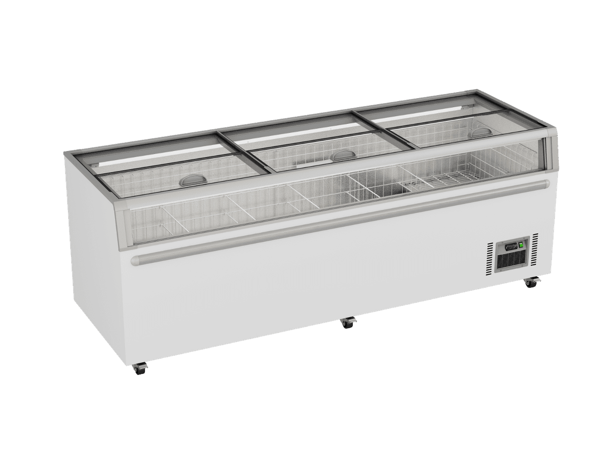 Thermaster Supermarket Island Freezer with Glass Sliding Lids ZCD-L250G