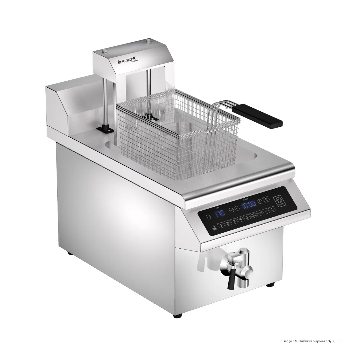 Benchstar Single Tank Auto Lifting Induction Fryer - IF3500S-AL