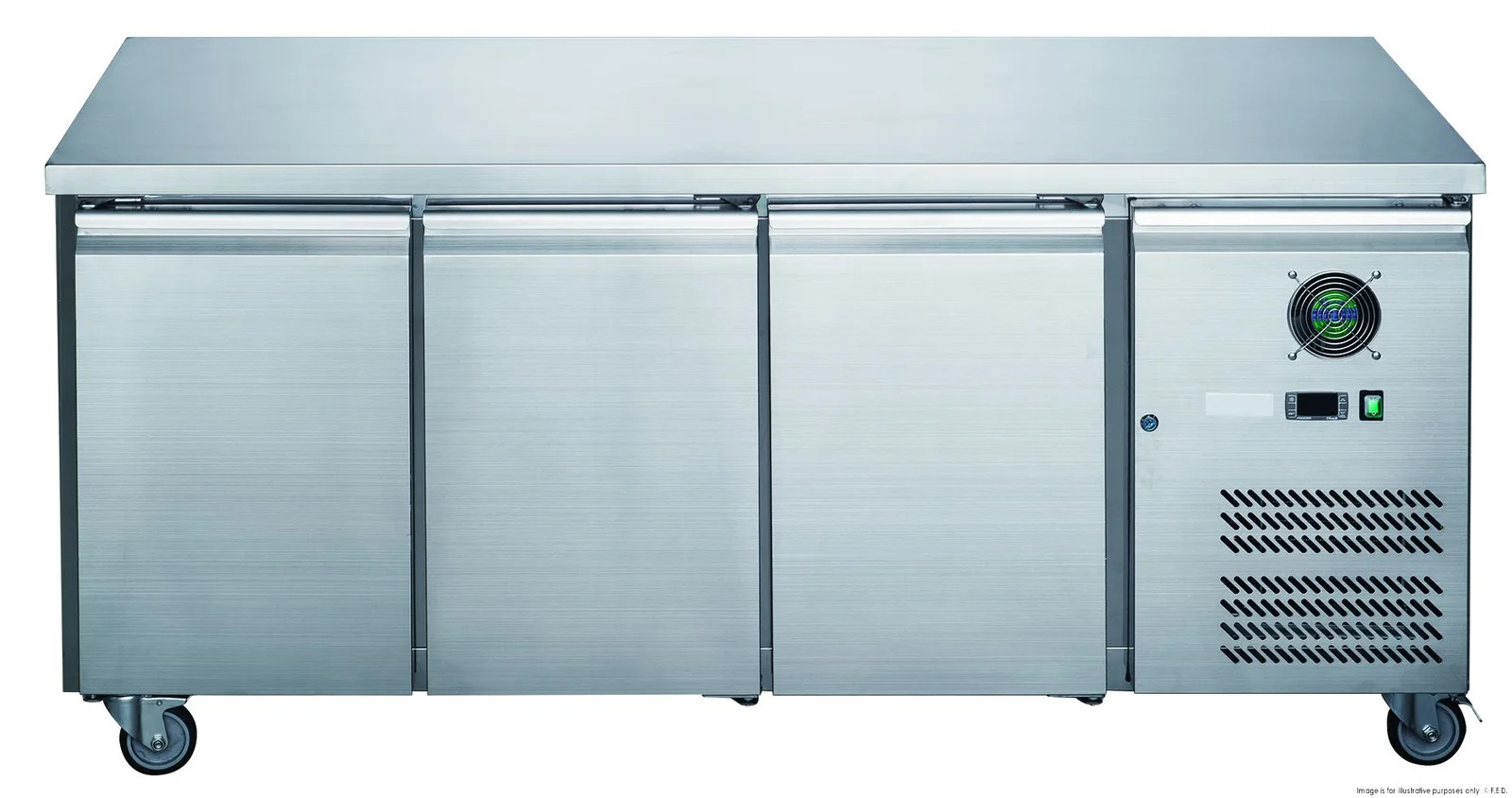 2NDs: FED-X S/S Three Door Bench Fridge - XUB7C18S3V-NSW2077