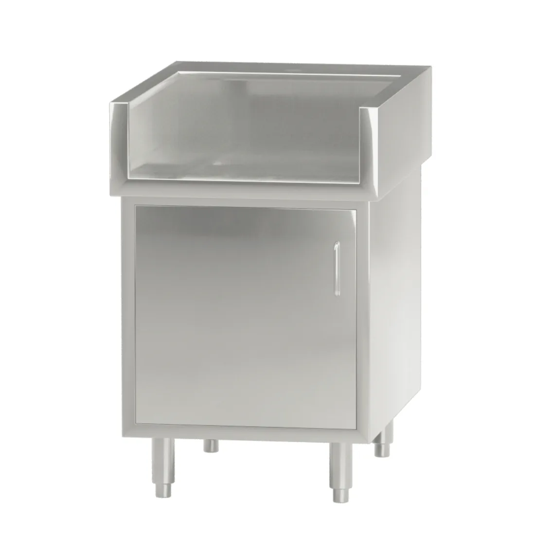 Modular System Single Door Stainless Steel Cabinet with Splash Guard - WCB8-0600
