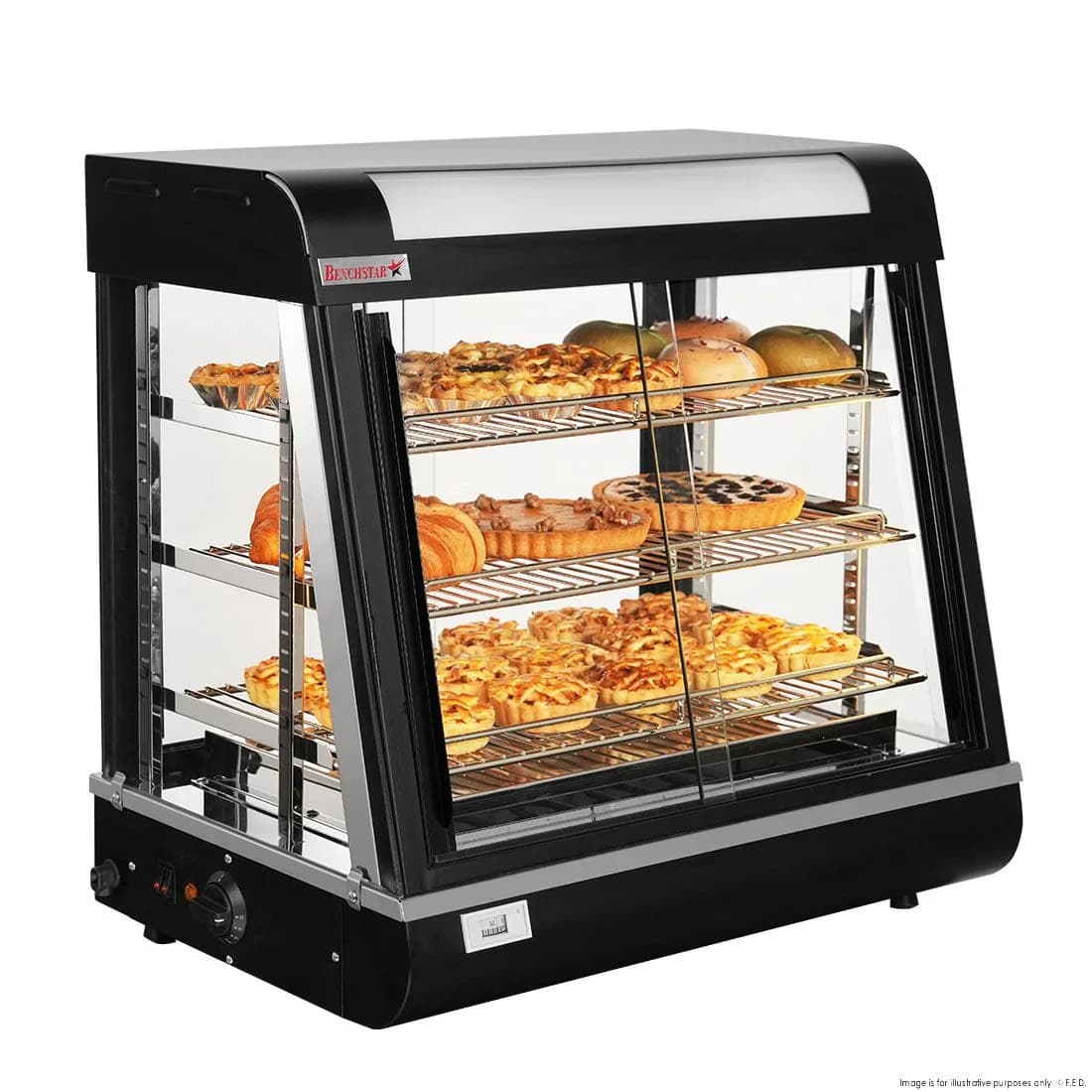 Benchstar Pie Warmer & Hot Food Display - PW-RT/660/TGE