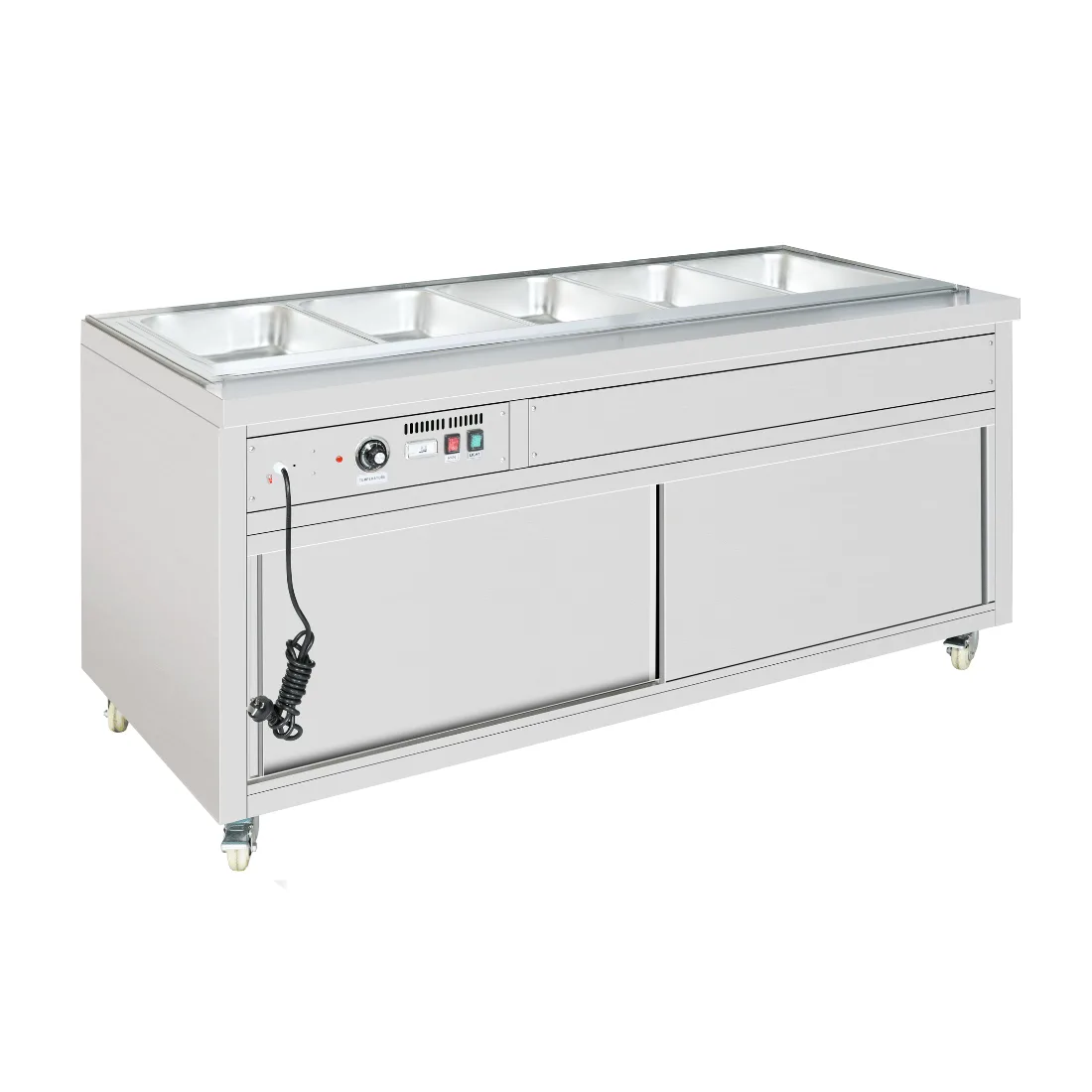 Thermaster Premium Wet and Dry Bain Marie Food Display 5x1/1 GN Pans - PG180FE-XB