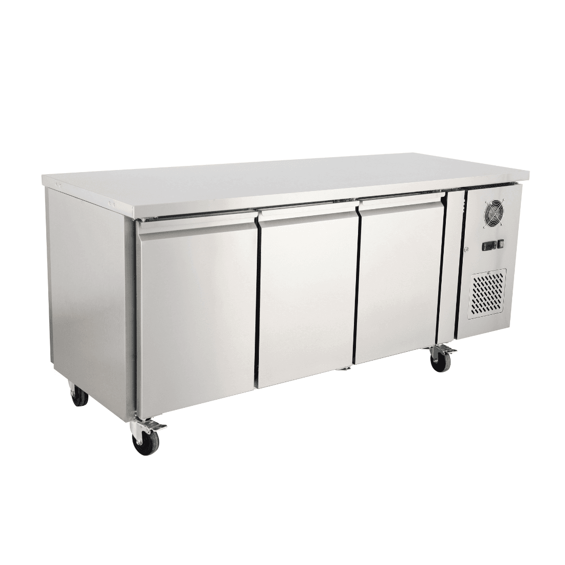 Thermaster 324L 2x3 Solid Door Pass-Through Ventilated GN 1/1 pan Refrigerated GN Central Counter - GN3100TNC