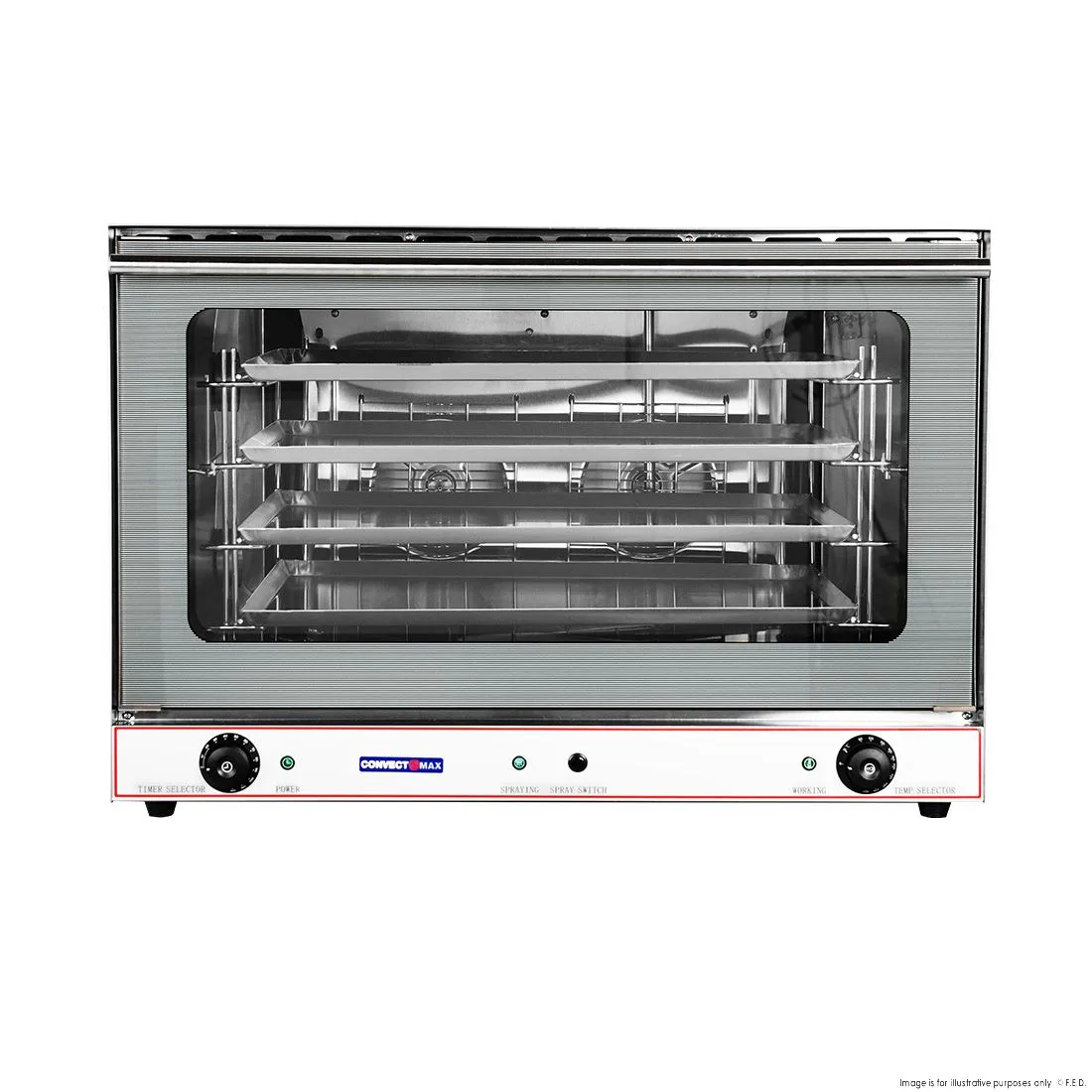 ConvectMax Heavy Duty Stainless Steel Convection Oven w/ Press Button Steam YXD-8A/15E
