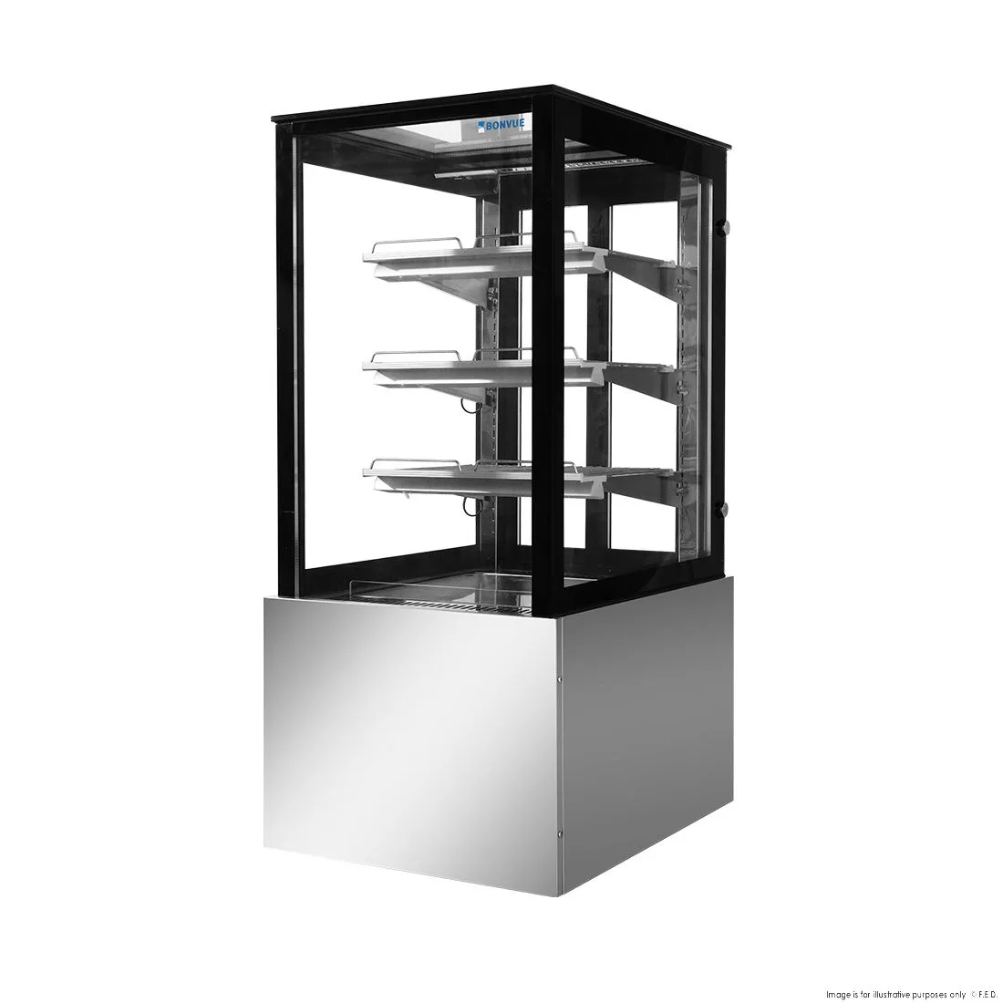 H-SL820V Heated Square Stainless Steel Food Display
